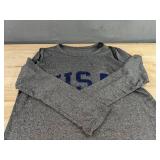 Women's USA Long Sleeve Top Size Large Grey - Brand New