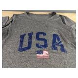 Women's USA Long Sleeve Top Size Large Grey - Brand New