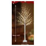 Light-Up Decorative Birch Tree 6 ft (180 cm) - Brand New