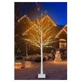 Light-Up Decorative Birch Tree 6 ft (180 cm) - Brand New