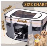 KM Pop-Up Dog & Cat Pen Portable Kennel Cage Large 26 in x 26 in x 18 in - Brand New