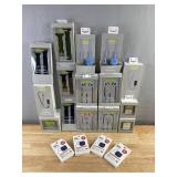 19 Heyday and Deal Worthy Accessories: Wired Earbuds, Crossbody Phone Strap, Wall Charger, Charms, and More - Brand New *A