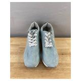 Women's Sneakers Size 8, Light Blue & Silver - Brand New