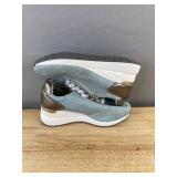 Women's Sneakers Size 8, Light Blue & Silver - Brand New