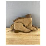 Women's Suede Lace-Up Boots - Light Brown - Size 7 - Brand New