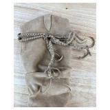 Women's Suede Lace-Up Boots - Light Brown - Size 7 - Brand New