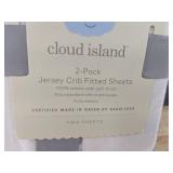 2 Cloud Island Jersey Crib Fitted Sheets 100% Cotton - Brand New *A
