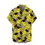 Rubber Duck Themed Button-Up Shirt - Yellow - Men's Size XXL - Brand New