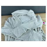 Yoga-Lic-ious Women's Robe XL - White/Gray - $118 Retail - Brand New