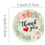 4 Brand New 500 Count Rolls of 1' Thank You Stickers - 2000 Total