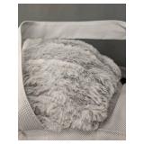Members Mark Faux Fur Decorative Gray Pillows 22" x 22", Set of 2 - Brand New