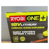 Ryobi ONE+ 18V Cordless Grass Shear and Shrubber Trimmer with Battery and Charger - Brand New