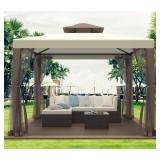 Outdoor Patio Modern Gazebo Tent with Mosquito Net Sidewalls $499 Retail - Brand New