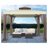 Outdoor Patio Modern Gazebo Tent with Mosquito Net Sidewalls $499 Retail - Brand New