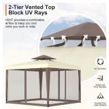 Outdoor Patio Modern Gazebo Tent with Mosquito Net Sidewalls $499 Retail - Brand New