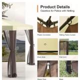 Outdoor Patio Modern Gazebo Tent with Mosquito Net Sidewalls $499 Retail - Brand New