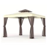 Outdoor Patio Modern Gazebo Tent with Mosquito Net Sidewalls $499 Retail - Brand New