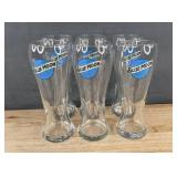 Blue Moon 16 oz Pint Glasses, 6 Total - Brand New *X