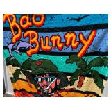 Bad Bunny Nightmare on Elm Street Freddy Krueger Blanket Throw, 41' x 52' - Brand New