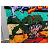 Bad Bunny Nightmare on Elm Street Freddy Krueger Blanket Throw, 41' x 52' - Brand New