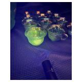 Carnival glass Punchbowl, and cups set