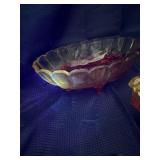 Lot of 3 amberina glasses