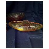 Lot of 3 amberina glasses