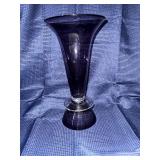 Vintage amethyst hand blown vase
