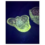 3 pieces of “nucut” pattern glass