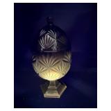 Ruby egg shaped candy dish