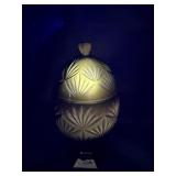 Ruby egg shaped candy dish