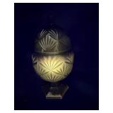 Ruby egg shaped candy dish