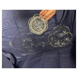 3 piece Canterbury clear pressed glass