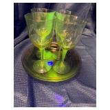 Amethyst glass and 2 amethyst Pyrex dishes