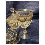 Gold leaf glass pieces