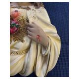 Chalkware sacred heart of Jesus