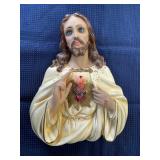 Chalkware sacred heart of Jesus