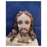 Chalkware sacred heart of Jesus