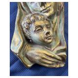 Vintage Madonna and child chalkware item