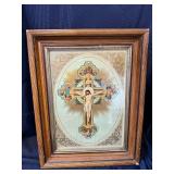 Antique religious framed print