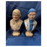 Vintage ceramic busts