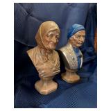 Vintage ceramic busts