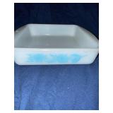 Lot of vintage blue thistle blossom pattern