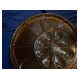 Indiana amber glass egg tray