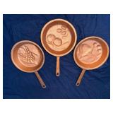 Set of 3 decorative cast aluminum