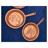Set of 3 decorative cast aluminum