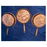 Set of 3 decorative cast aluminum