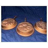 Set of 3 decorative cast aluminum
