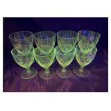 Lot of 8 etched goblets that glow