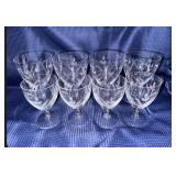 Lot of 8 etched goblets that glow